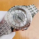 Buy Shop Bulova Phantom Crystal Silver Dial Silver Steel Strap Watch for Men - 96A236 USA Online