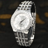 Buy Shop Bulova Phantom Crystal Silver Dial Silver Steel Strap Watch for Men - 96A236 USA Online