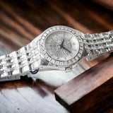 Buy Shop Bulova Phantom Crystal Silver Dial Silver Steel Strap Watch for Men - 96A236 USA Online