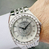 Buy Shop Bulova Phantom Crystal Silver Dial Silver Steel Strap Watch for Men - 96A236 USA Online