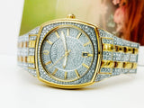 Buy Shop Bulova Phantom Crystal Silver Dial Two Tone Steel Strap Watch for Men - 98B323 USA Online