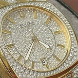 Buy Shop Bulova Phantom Crystal Silver Dial Two Tone Steel Strap Watch for Men - 98B323 USA Online