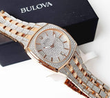 Buy Shop Bulova Phantom Crystal Silver Dial Two Tone Steel Strap Watch for Men - 98B324 USA Online