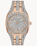 Buy Shop Bulova Phantom Crystal Silver Dial Two Tone Steel Strap Watch for Men - 98B324 USA Online
