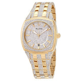 Buy Shop Bulova Phantom Crystal Silver Dial Two Tone Steel Strap Watch for Men - 98B324 USA Online