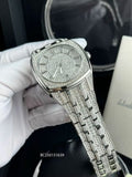 Buy Shop Bulova Phantom Swarovski Crystal Pave Silver Dial Silver Steel Strap Watch for Men - 98B296 USA Online