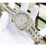 Buy Shop Bulova Phantom Swarovski Crystal Pave Silver Dial Silver Steel Strap Watch for Men - 98B296 USA Online