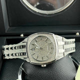 Buy Shop Bulova Phantom Swarovski Crystal Pave Silver Dial Silver Steel Strap Watch for Men - 98B296 USA Online