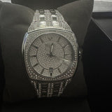 Buy Shop Bulova Phantom Swarovski Crystal Pave Silver Dial Silver Steel Strap Watch for Men - 98B296 USA Online