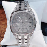 Buy Shop Bulova Phantom Swarovski Crystal Pave Silver Dial Silver Steel Strap Watch for Men - 98B296 USA Online