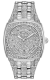 Buy Shop Bulova Phantom Swarovski Crystal Pave Silver Dial Silver Steel Strap Watch for Men - 98B296 USA Online