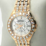 Buy Shop Bulova Phantom White Dial with Swarovski Baguettes Rose Gold Steel Strap Watch for Women - 98L268 USA Online