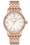 Buy Shop Burberry Analog White Dial Rose Gold Steel Strap Watch for Women - BU7874 USA Online
