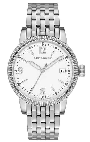 Buy Shop Burberry Analog White Dial Silver Steel Strap Watch for Women - BU7838 USA Online