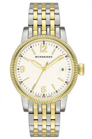 Buy Shop Burberry Analog White Dial Two Tone Steel Strap Watch for Women - BU7871 USA Online