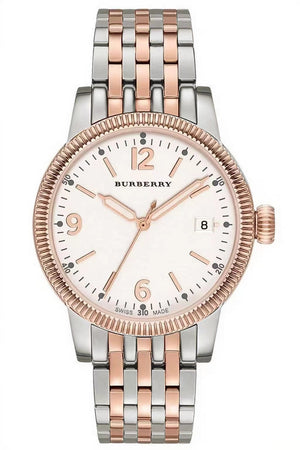 Buy Shop Burberry Analog White Dial Two Tone Steel Strap Watch for Women - BU7872 USA Online