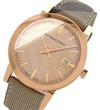 Buy Shop Burberry The City Rose Gold Dial Brown Leather Strap Watch for Women - BU9040 USA Online