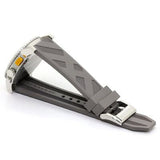Buy Shop Burberry Belt Chronograph Silver Dial Brown Rubber Strap Watch For Men - BU9811 USA Online