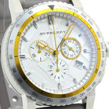 Buy Shop Burberry Belt Chronograph Silver Dial Brown Rubber Strap Watch For Men - BU9811 USA Online