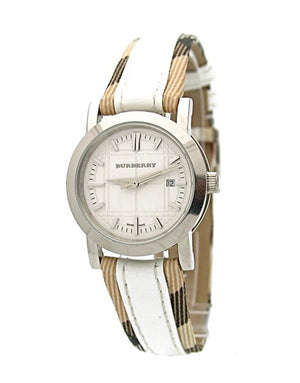Buy Shop Burberry Heritage Nova Heritage White Dial Leather Strap Watch for Women - BU1395 USA Online