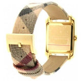 Buy Shop Burberry Nova Gold Tone Square Dial Leather Strap Watch for Women - BU1582 USA Online