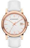 Buy Shop Burberry The City White Dial White Leather Strap Watch for Women - BU9012 USA Online