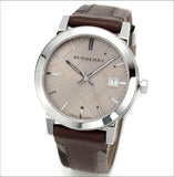 Buy Shop Burberry The City Grey Dial Leather Strap Watch for Men - BU9020 USA Online