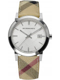 Buy Shop Burberry The City Silver Dial Brown Leather Strap Watch for Women - BU9025 USA Online