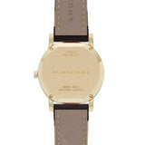 Burberry The City Gold Dial Black Leather Strap Watch for Men - BU9032