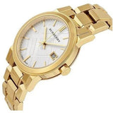 Buy Shop Burberry The City White Dial Gold Steel Strap Watch for Women - BU9103 USA Online