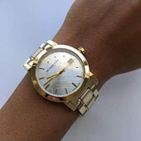 Buy Shop Burberry The City White Dial Gold Steel Strap Watch for Women - BU9103 USA Online