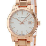 Buy Shop Burberry The City White Dial Rose Gold Steel Strap Watch for Women - BU9104 USA Online