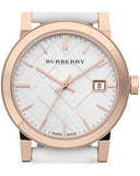 Buy Shop Burberry The City White Dial White Leather Strap Watch for Women - BU9012 USA Online