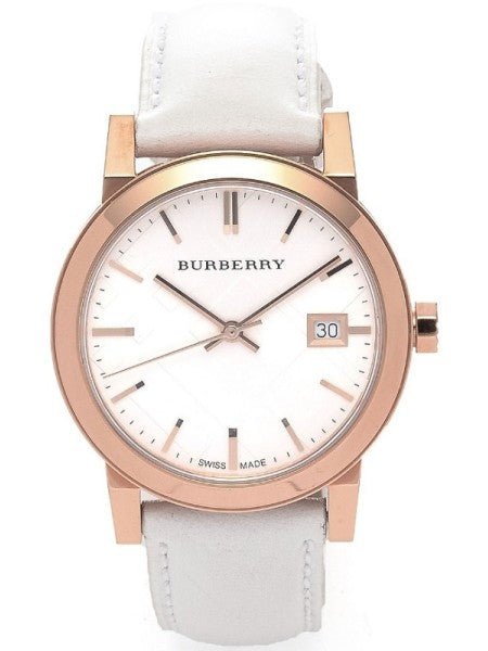 Buy Shop Burberry The City White Dial White Leather Strap Watch for Women - BU9108 USA Online