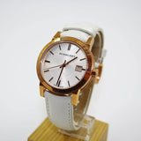 Buy Shop Burberry The City White Dial White Leather Strap Watch for Women - BU9108 USA Online