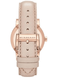 Burberry The City Beige Dial Beige Leather Strap Watch for Women - BU9109