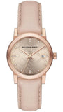 Burberry The City Diamonds Beige Dial Beige Leather Strap Watch for Women - BU9131