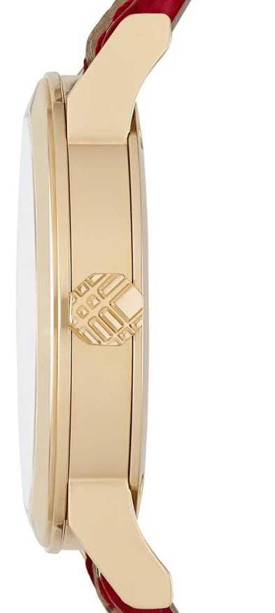 Buy Shop Burberry The City Champagne Dial Leather Strap Watch for Women - BU9139 USA Online