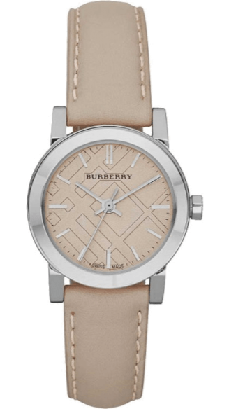 Buy Shop Burberry The City Beige Dial Beige Leather Strap Watch for Women - BU9207 USA Online