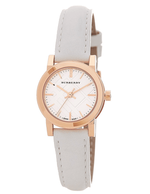 Buy Shop Burberry The City White Dial White Leather Strap Watch for Women - BU9209 USA Online