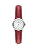 Buy Shop Burberry The City Silver Dial Red Strap Watch for Women - BU9232 USA Online