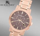 Buy Shop Burberry The City Grey Dial Rose Gold Steel Strap Watch for Men - BU9353 USA Online