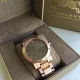 Buy Shop Burberry The City Grey Dial Rose Gold Steel Strap Watch for Men - BU9353 USA Online