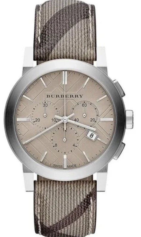 Buy Shop Burberry The City Smoked Brown Dial Brown Leather Strap Watch for Men - BU9361 USA Online