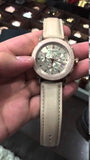Buy Shop Burberry Chronograph Rose Gold Dial Beige Leather Strap Watch for Women - BU9704 USA Online