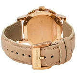 Buy Shop Burberry Chronograph Rose Gold Dial Beige Leather Strap Watch for Women - BU9704 USA Online
