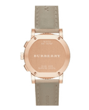 Buy Shop Burberry Chronograph Rose Gold Dial Beige Leather Strap Watch for Women - BU9704 USA Online