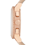Buy Shop Burberry Chronograph Rose Gold Dial Beige Leather Strap Watch for Women - BU9704 USA Online
