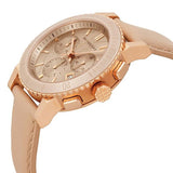 Buy Shop Burberry Chronograph Rose Gold Dial Beige Leather Strap Watch for Women - BU9704 USA Online