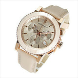 Buy Shop Burberry Chronograph Rose Gold Dial Beige Leather Strap Watch for Women - BU9704 USA Online